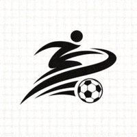 好体育品牌标志特写 - 橙色与蓝色结合的动感球体